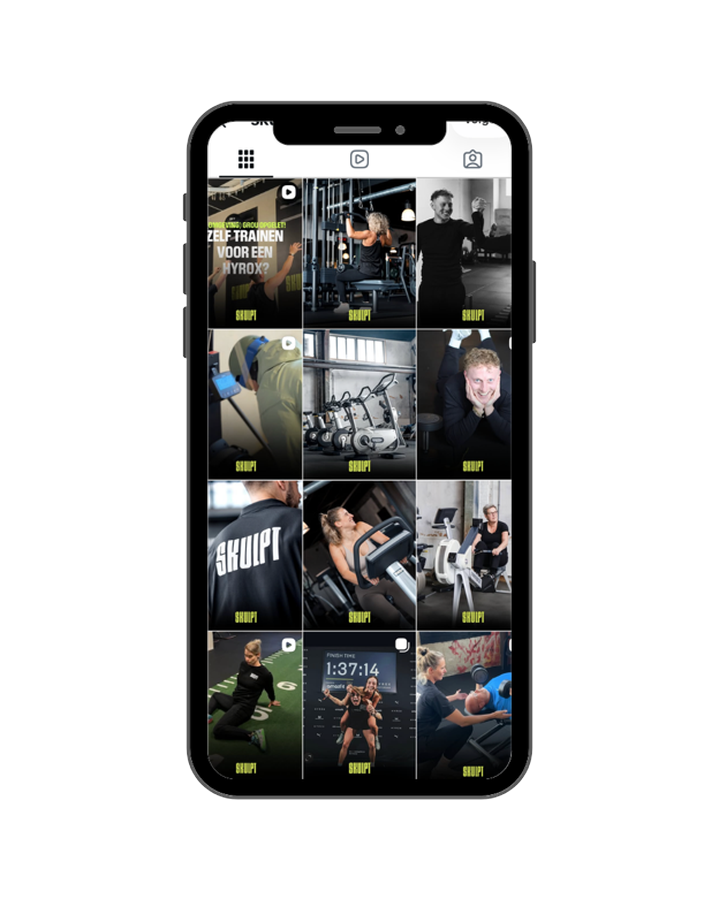 Instagram-profiel van Skulpt Fitness na het traject